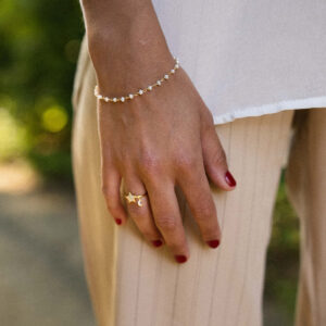 pulseira perolas mini