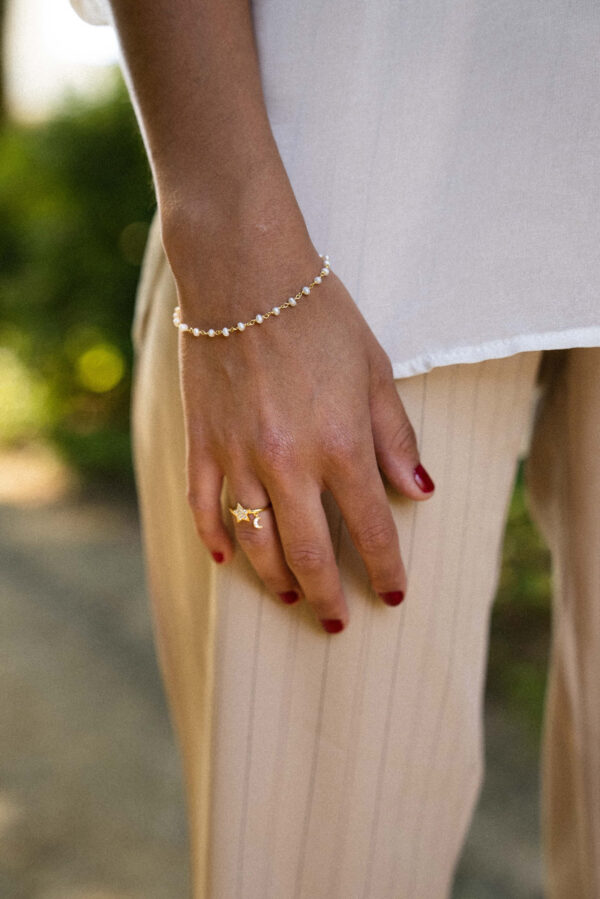 pulseira perolas mini