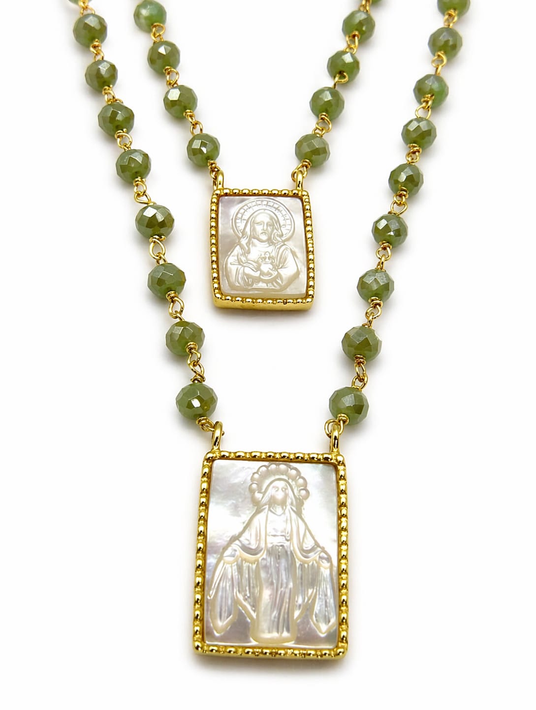 Escapulário Madpérola Pedrinhas Verde