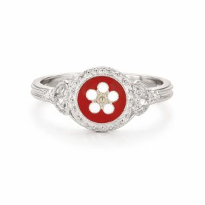 anel caramujo vermelho