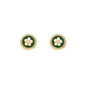 Boucles d'oreilles escargot vert