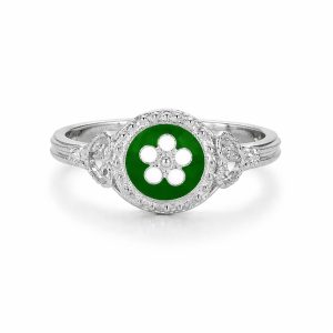 anel caramujo verde